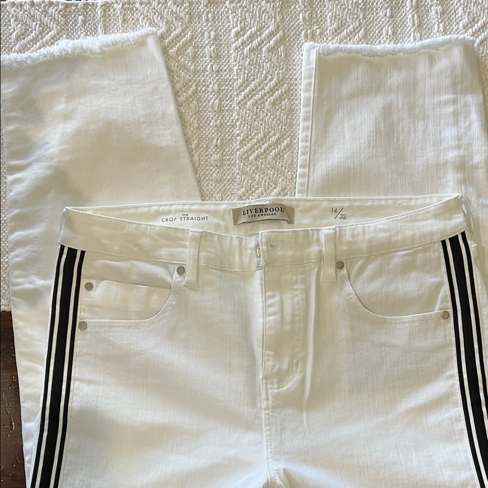 Liverpool White Pants with Black Accents